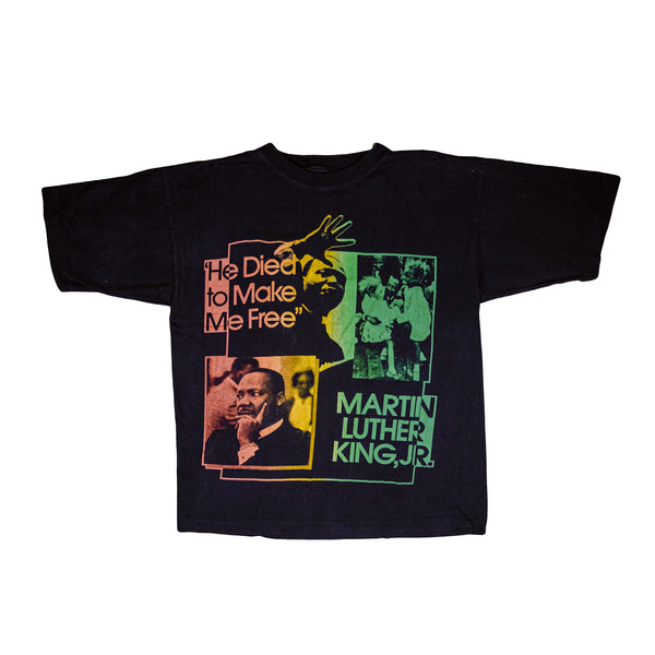 Martin Luther King “He Died to Make Me Free” Vintage T-Shirt - Size ( Large )