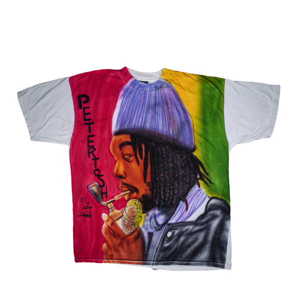 Peter Tosh Spraypainted Vintage T-Shirt - Size ( Medium - Large)