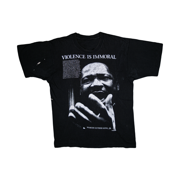 Martin Luther King “Violence is Immortal” Vintage T-Shirt - ( Size Large )