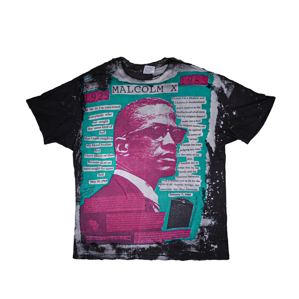 Malcolm X Mosquitohead Vintage T-Shirt - Size ( Large - XL )